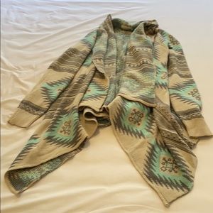 Aztec print cardigan